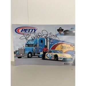 SIGNED Richard Petty Photo Petty Enterprises Racing NASCAR 43 Freightliner 2001